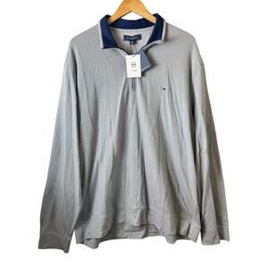 NWT Crown Ivy 1/4 Zip Pullover Lightweight Long Sleeve Shirt Mens XXL Golf Gray